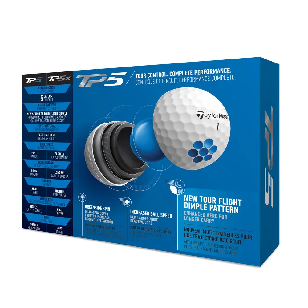 TaylorMade TP5 White Golf Balls - Image 3