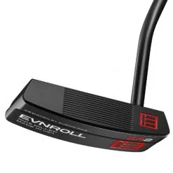 Evnroll Putters Evnroll ER 2 Mid Blade Black Golf Putter - Black TourTac Grip